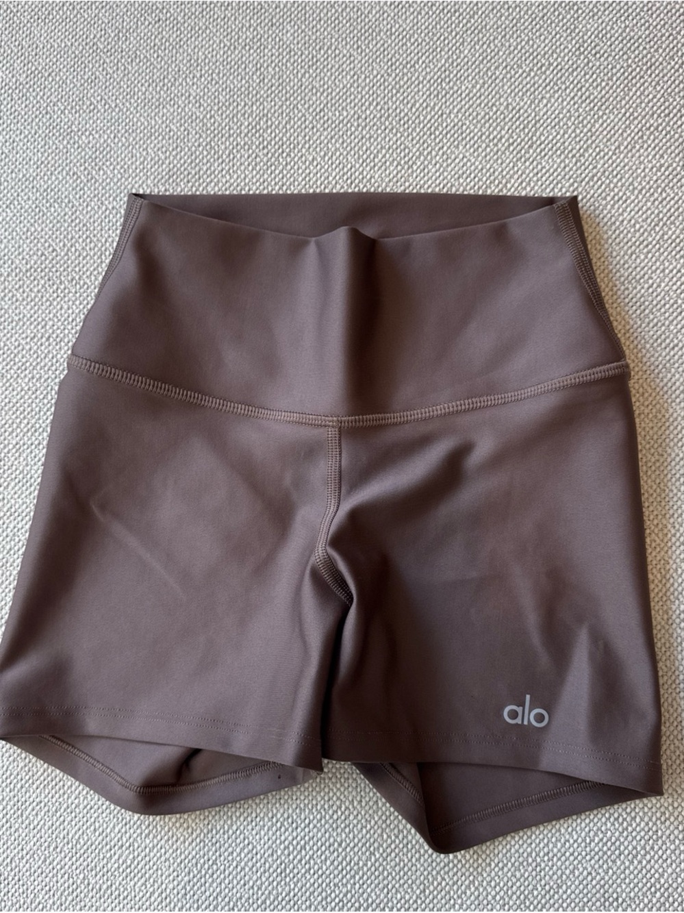 ALO Yoga Brown High-Waist Bike Shorts